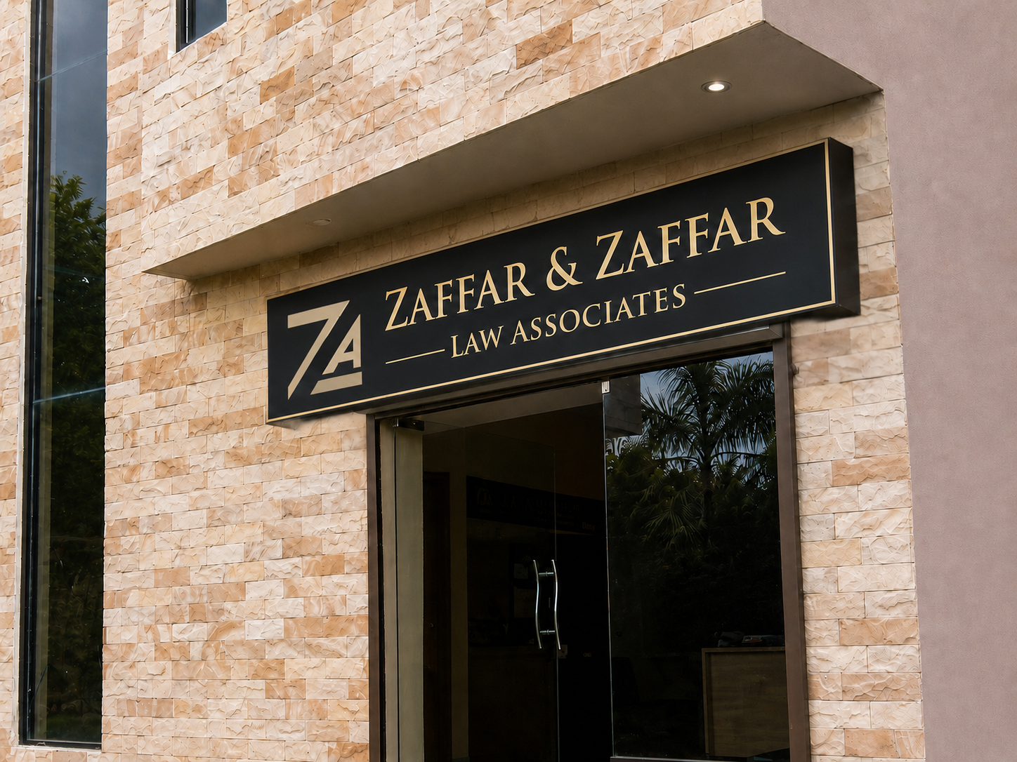 Entrance to Zaffar & Zaffar Law Associates